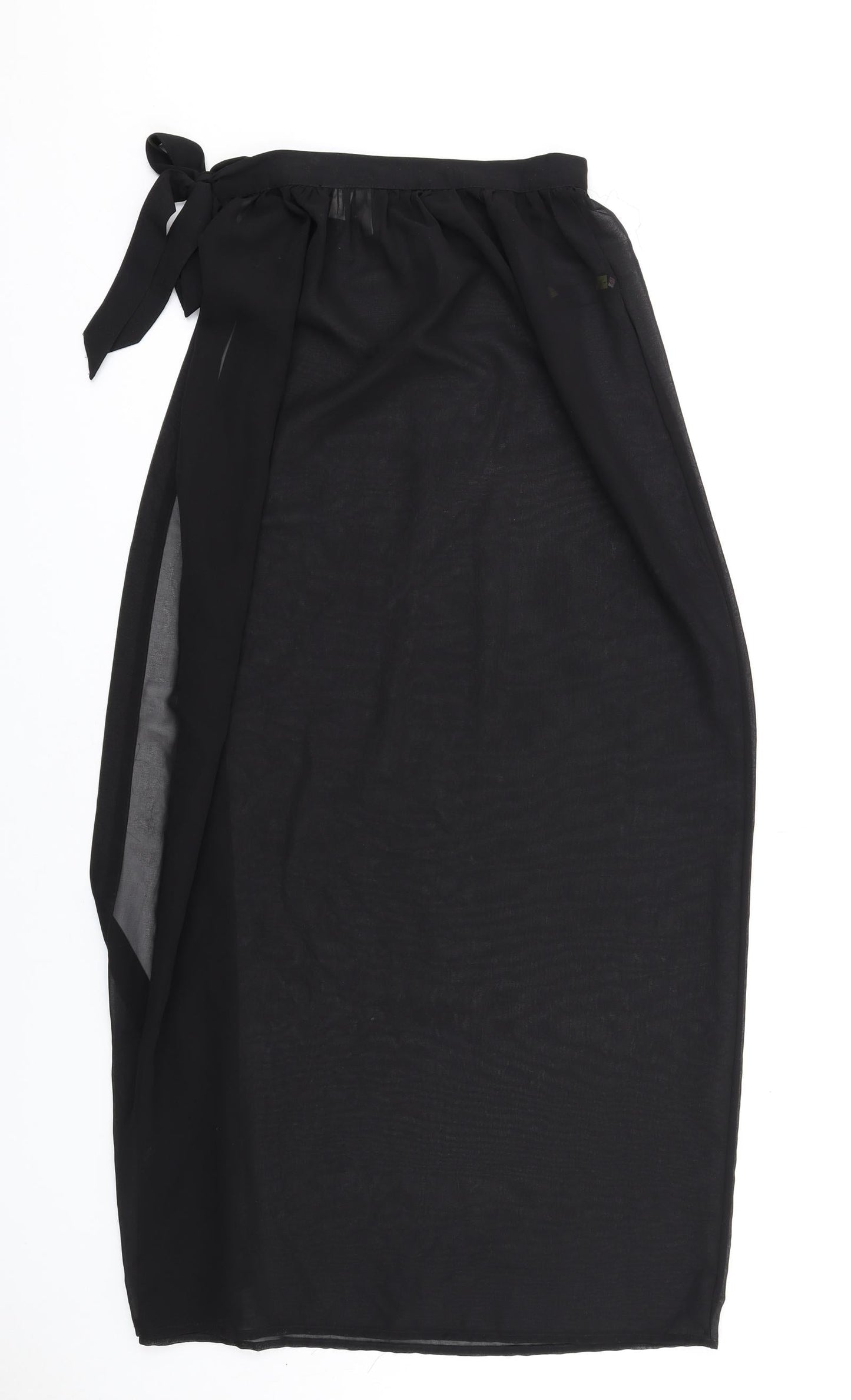 ASOS Womens Black Polyester Maxi Skirt Size 4 Tie
