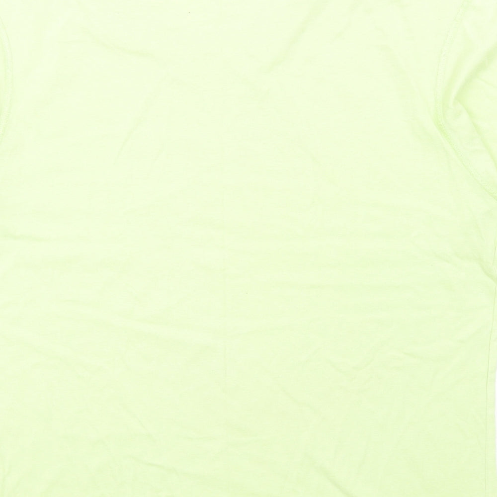 Blue Harbour Mens Green Cotton T-Shirt Size S Round Neck