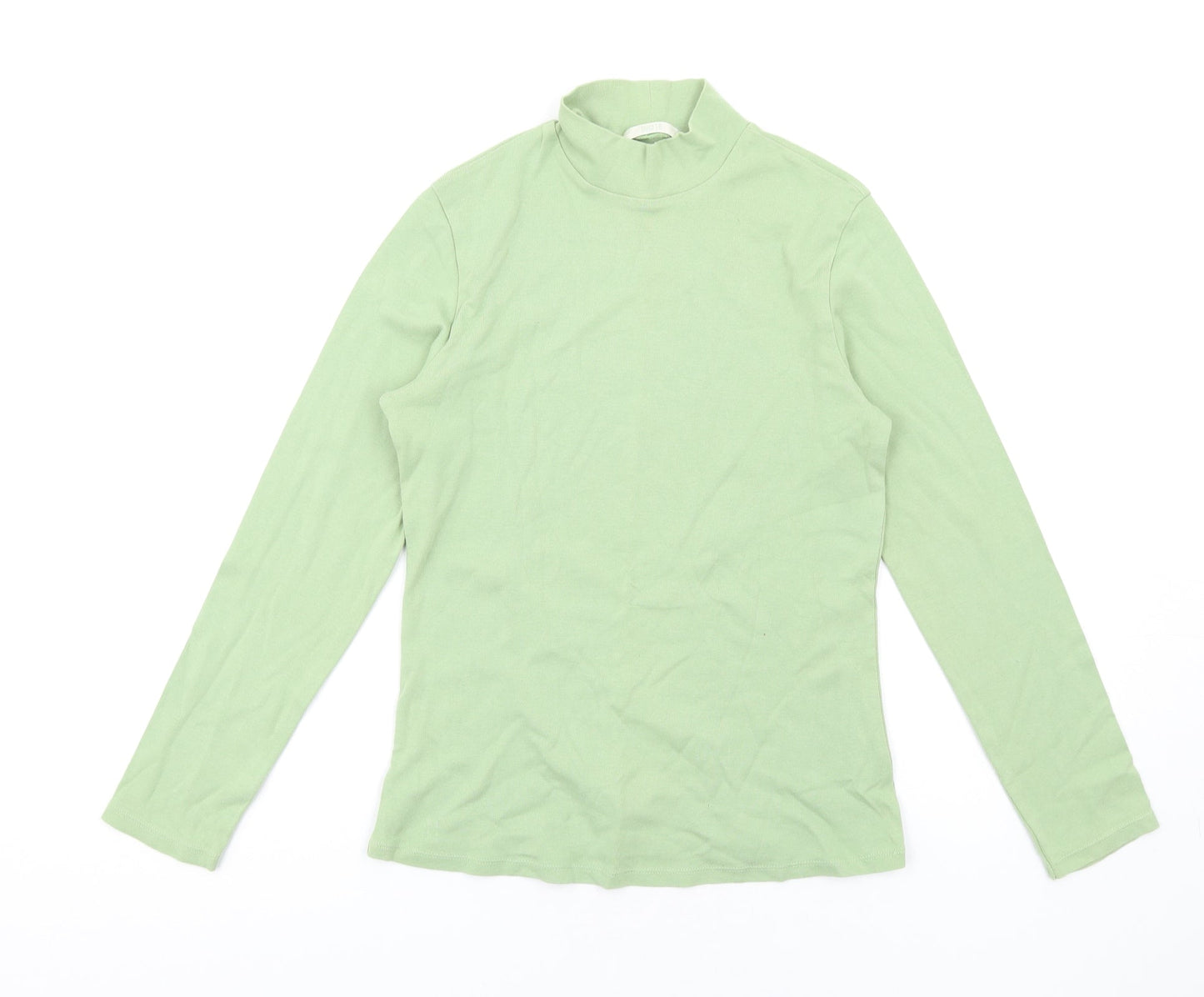 Womens UK Size 8 Marks and Spencer Green Basic T-Shirt