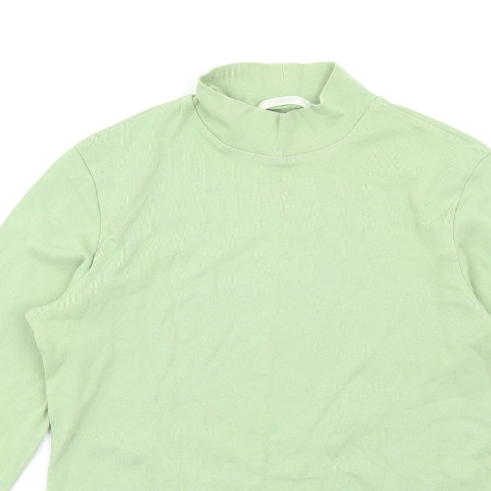 Womens UK Size 8 Marks and Spencer Green Basic T-Shirt