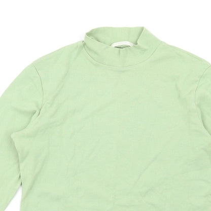 Womens UK Size 8 Marks and Spencer Green Basic T-Shirt