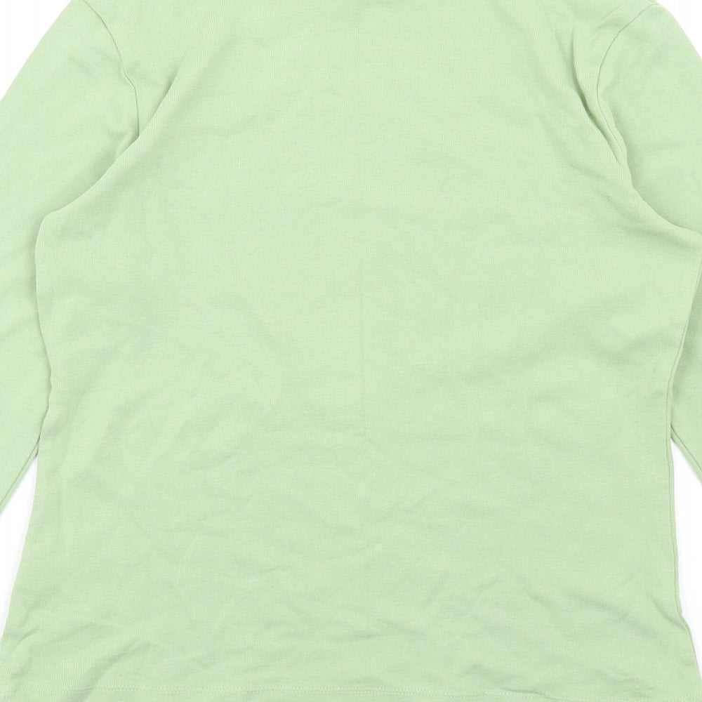Womens UK Size 8 Marks and Spencer Green Basic T-Shirt