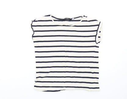 Womens UK Size 8 Dorothy Perkins Ivory Basic T-Shirt
