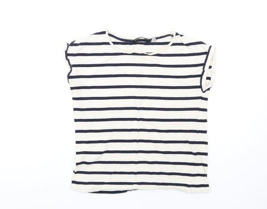 Womens UK Size 8 Dorothy Perkins Ivory Basic T-Shirt