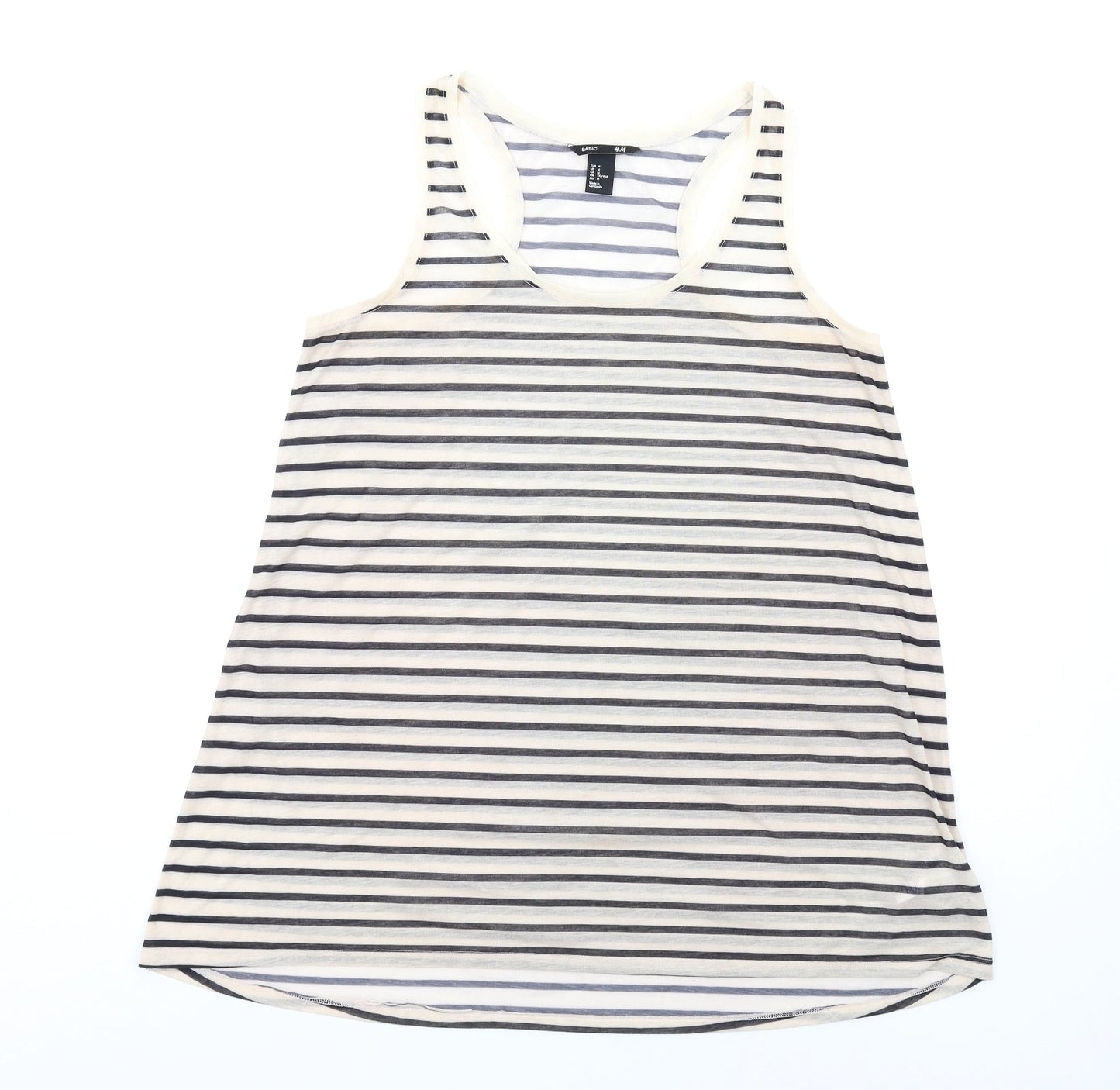 Womens UK Size M H&M Ivory Basic Tank