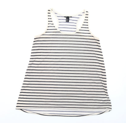 Womens UK Size M H&M Ivory Basic Tank