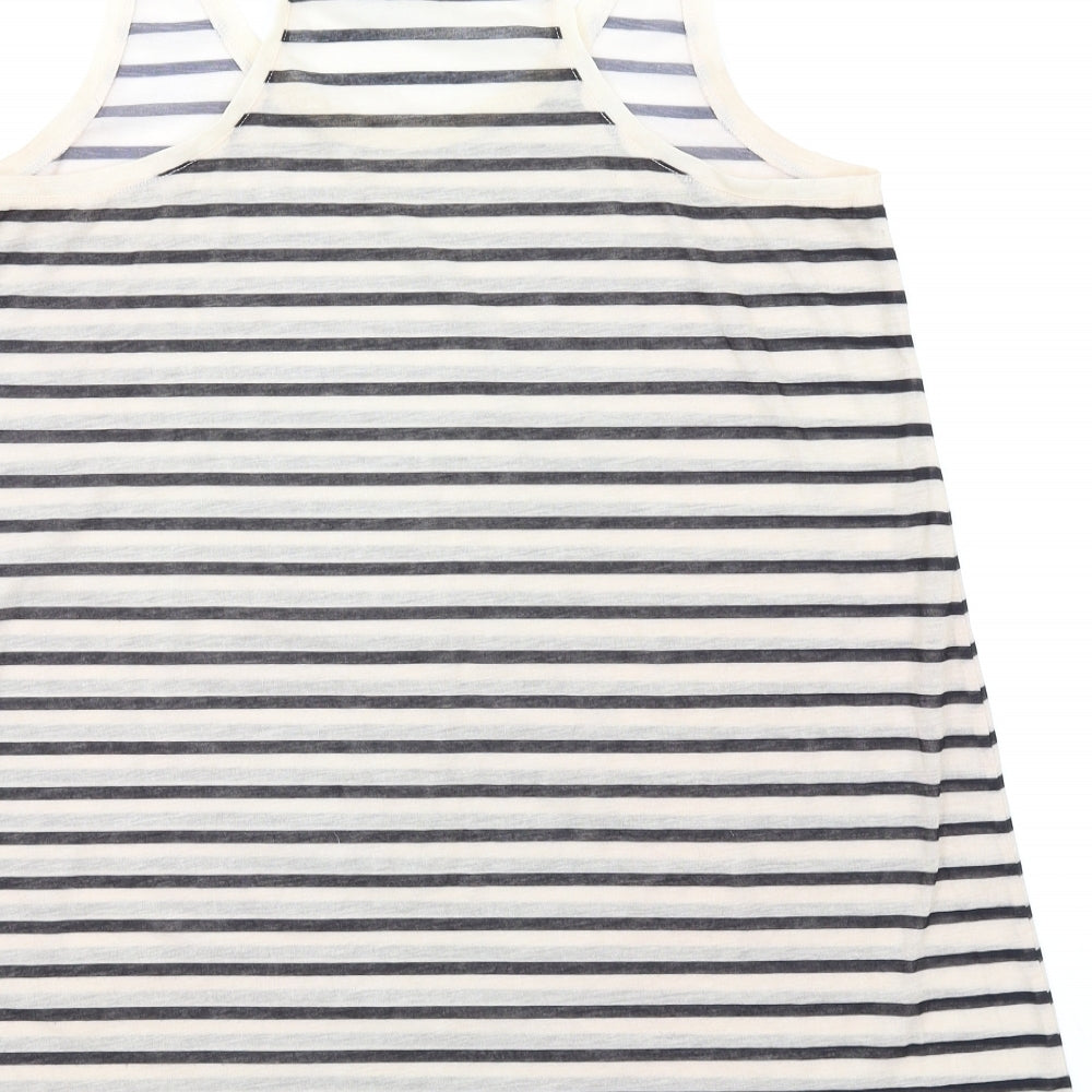 Womens UK Size M H&M Ivory Basic Tank