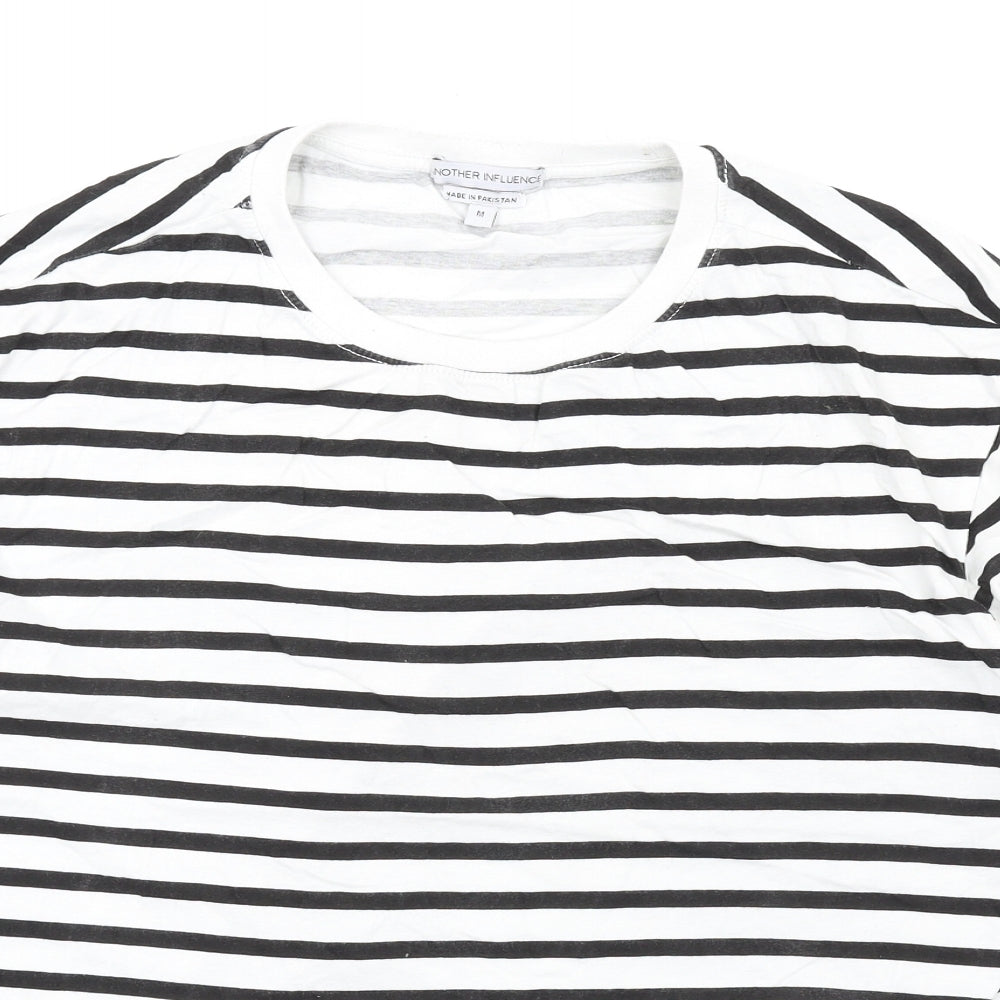 Womens UK Size M Another Influence White Basic T-Shirt
