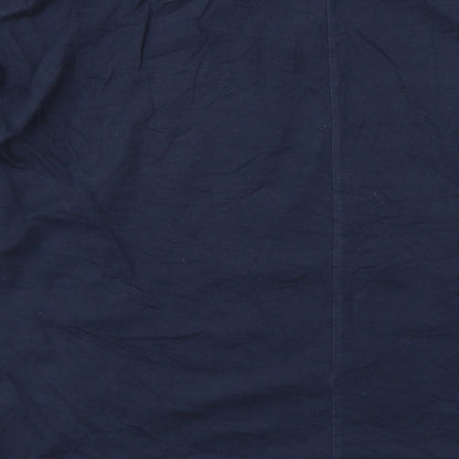 ASOS Mens Blue Cotton Polo Size S Collared Button