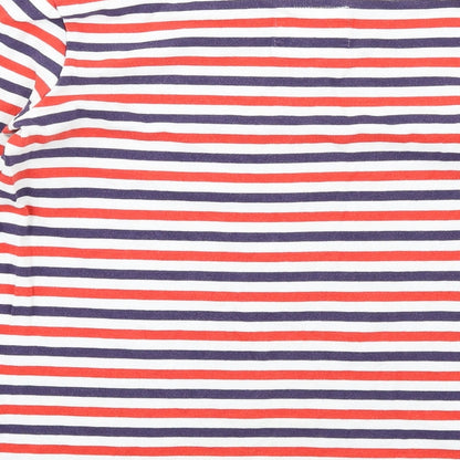 Jack Wills Womens Multicoloured Striped Cotton Basic T-Shirt Size 8 Round Neck