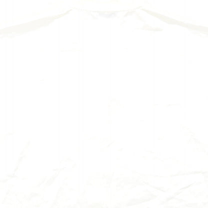 Marks and Spencer Womens Ivory Polyester Cropped Button-Up Size 12 Collared
