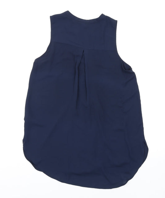Womens UK Size 10 H&M Blue Basic Blouse