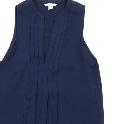 Womens UK Size 10 H&M Blue Basic Blouse