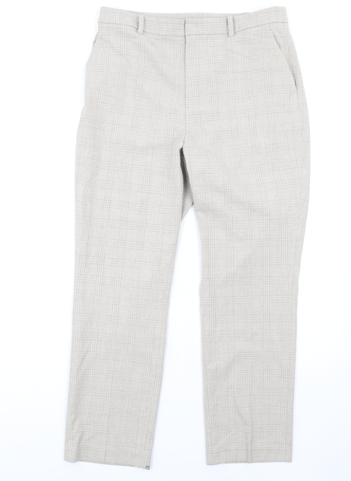 Womens UK Size 30 in Uniqlo Regular Fit Dress Pants Beige Trousers