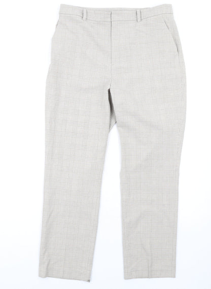 Womens UK Size 30 in Uniqlo Regular Fit Dress Pants Beige Trousers