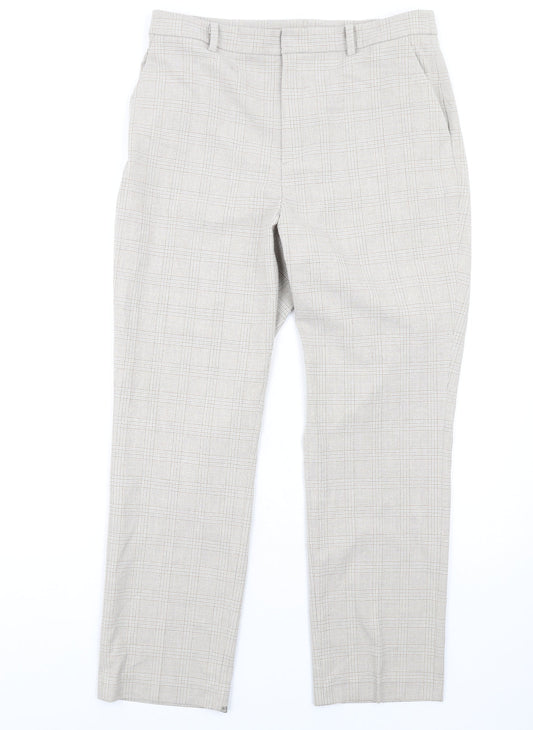 Womens UK Size 30 in Uniqlo Regular Fit Dress Pants Beige Trousers