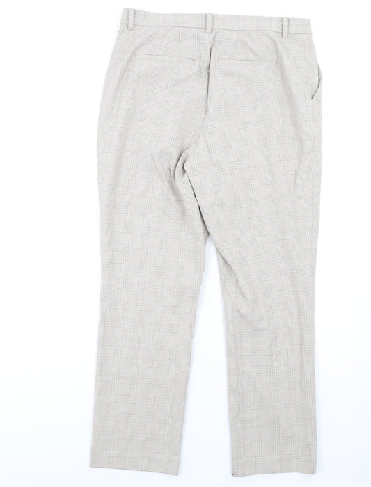 Womens UK Size 30 in Uniqlo Regular Fit Dress Pants Beige Trousers
