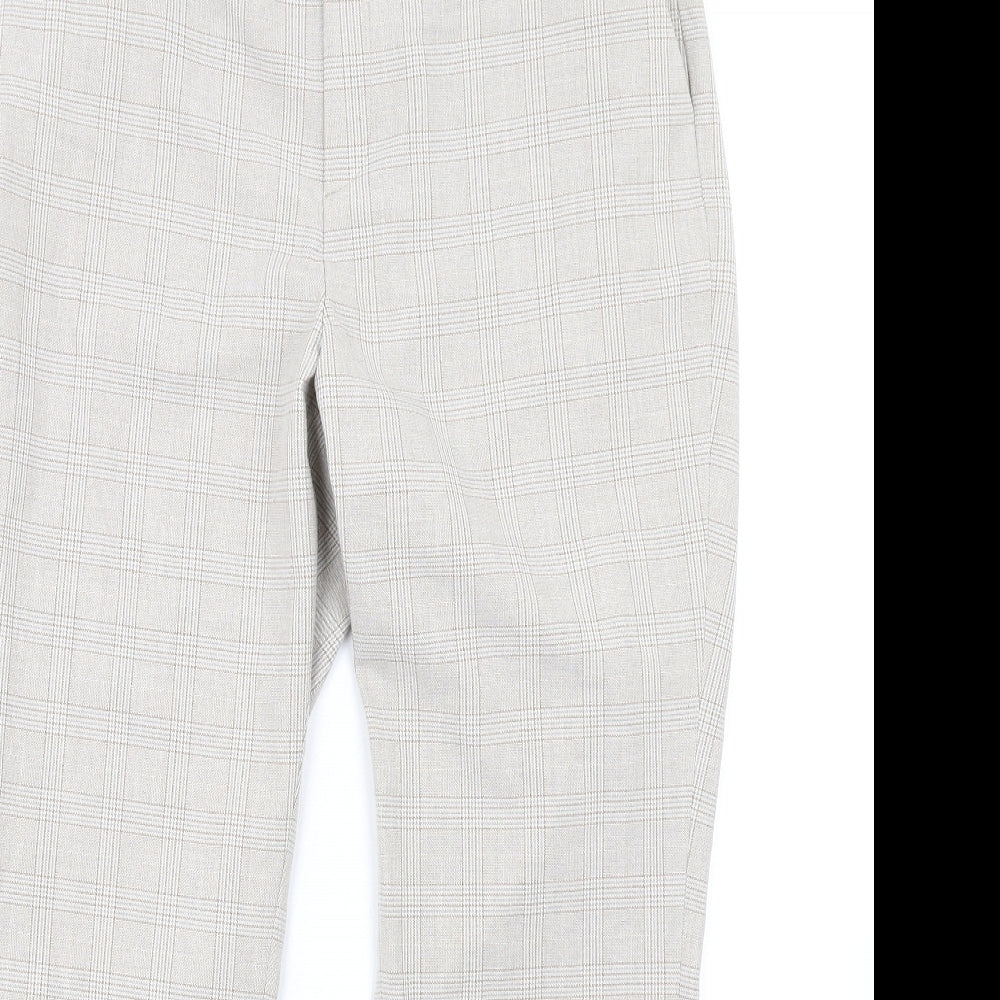 Womens UK Size 30 in Uniqlo Regular Fit Dress Pants Beige Trousers