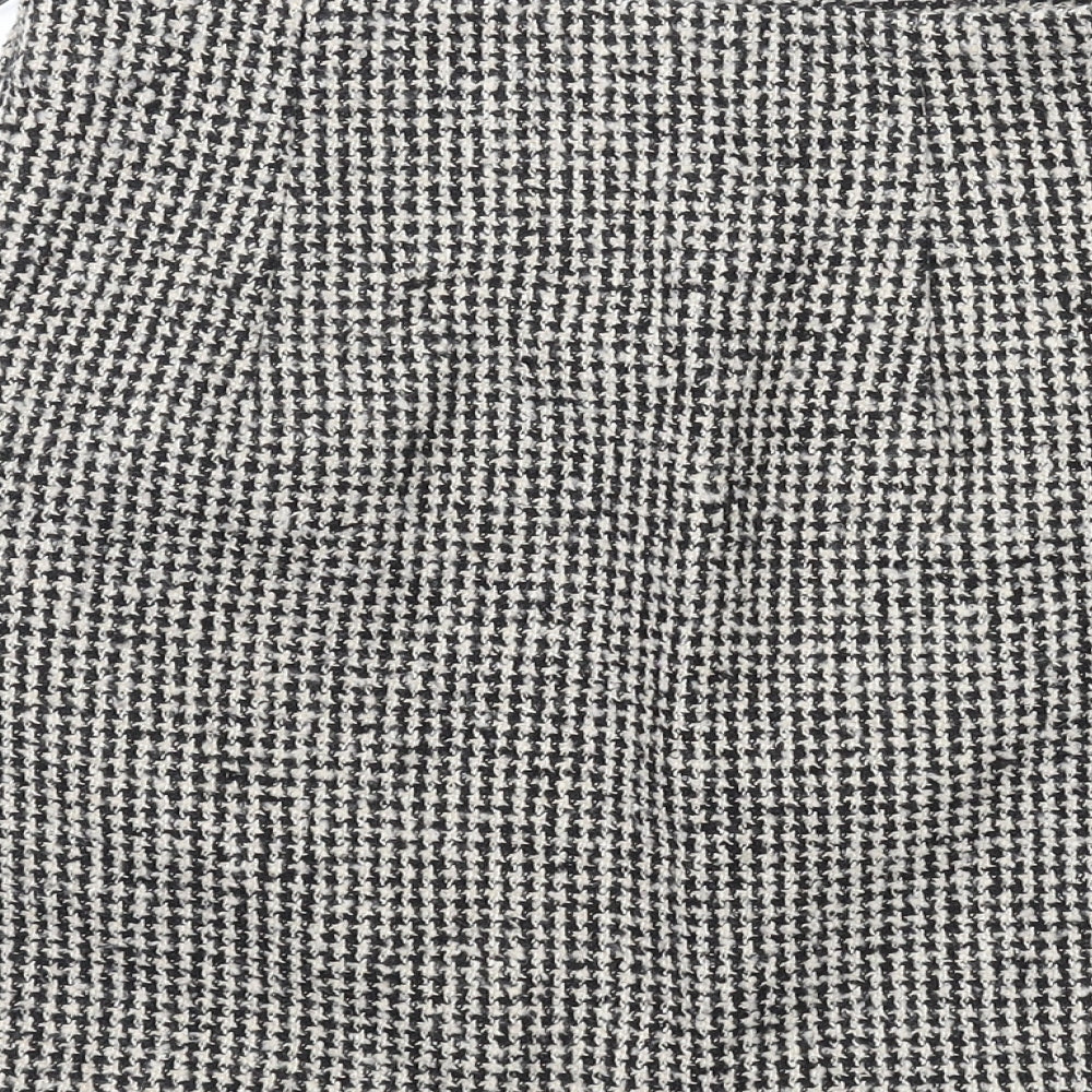 H&M Womens Beige Polyester A-Line Skirt Size 6 Zip