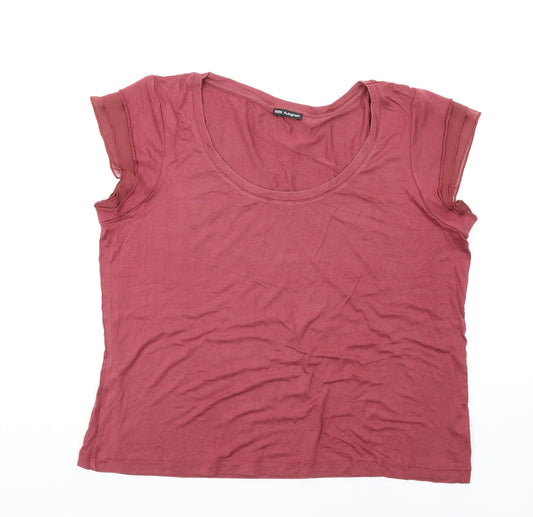 Autograph Womens Red Modal Basic T-Shirt Size 20 Scoop Neck