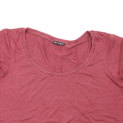 Autograph Womens Red Modal Basic T-Shirt Size 20 Scoop Neck
