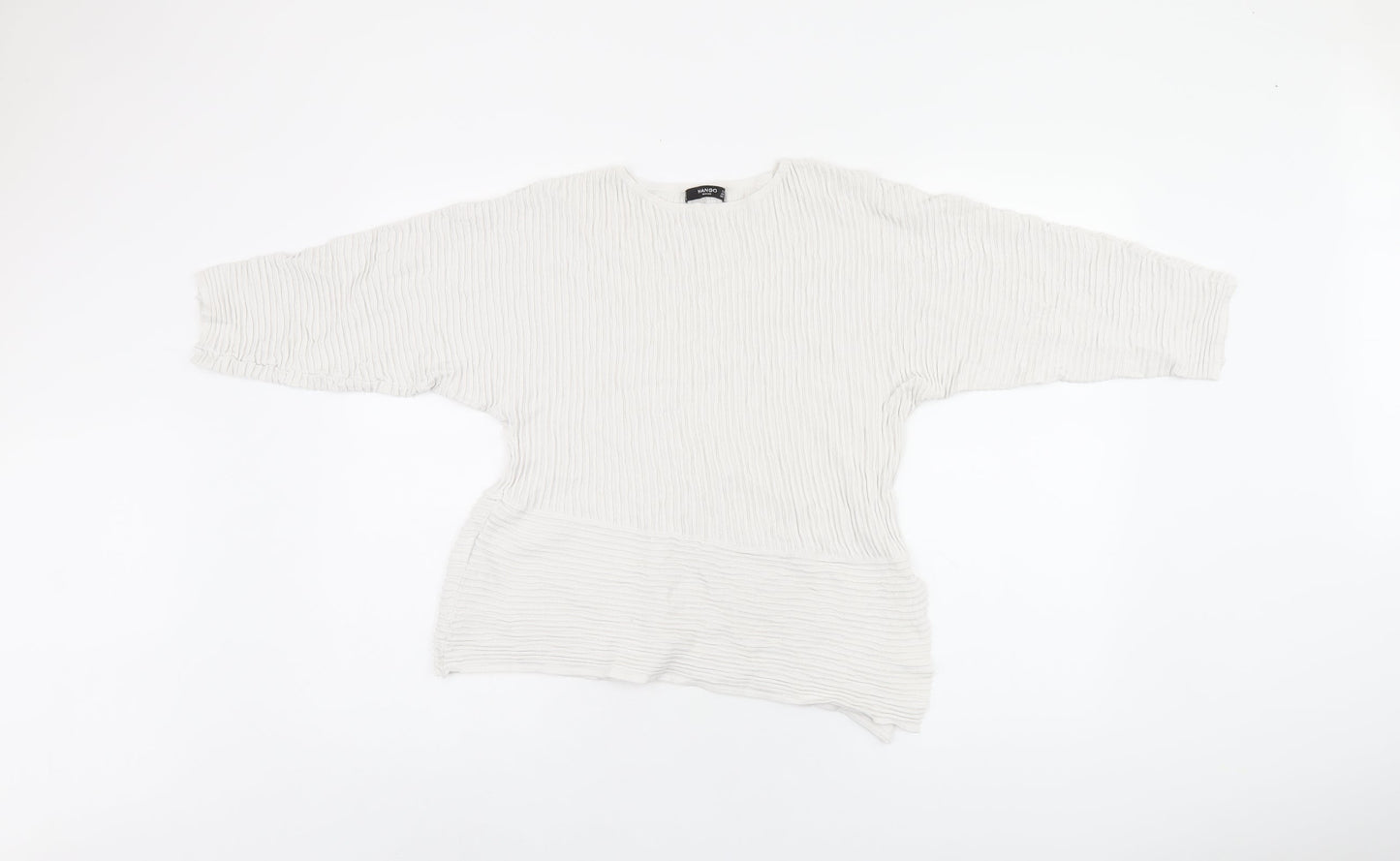 Womens UK Size S Mango White Basic Blouse