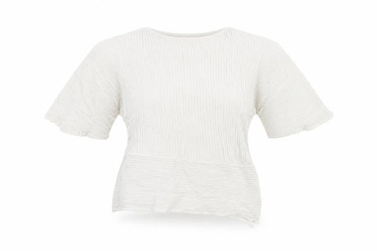 Womens UK Size S Mango White Basic Blouse