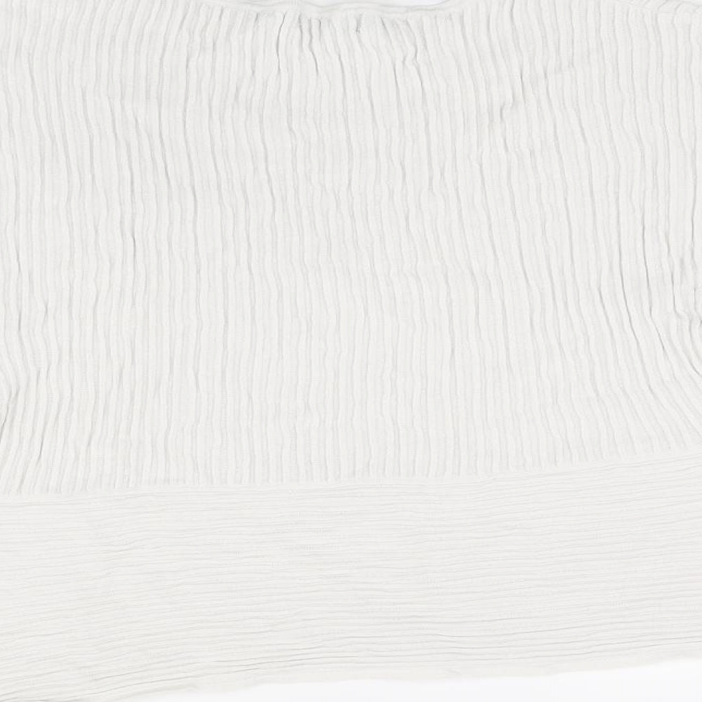 Womens UK Size S Mango White Basic Blouse