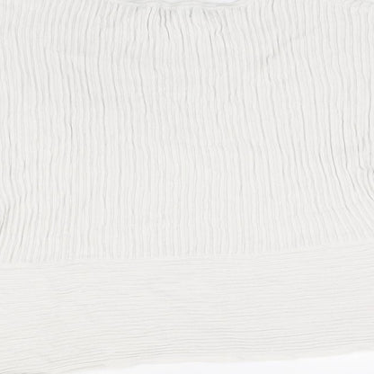 Womens UK Size S Mango White Basic Blouse