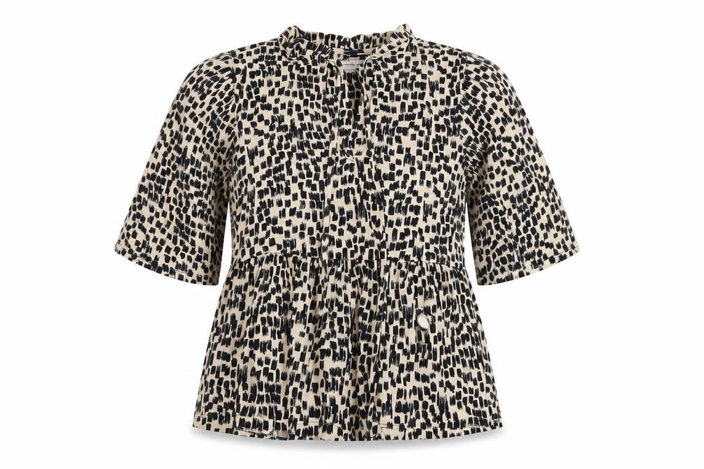 Womens UK Size S Oasis Beige Basic Blouse