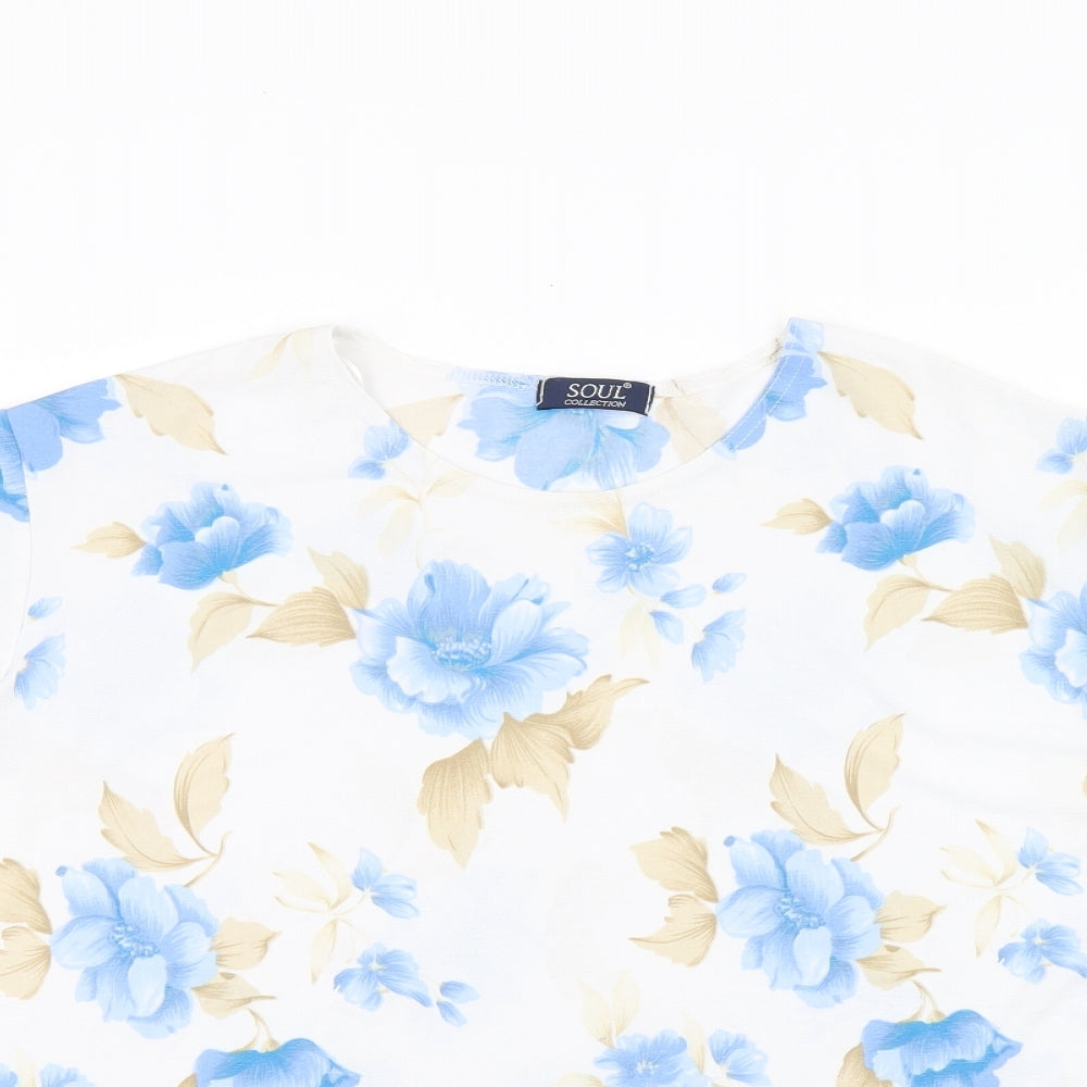 Womens UK Size L Soul Collection White Basic Blouse