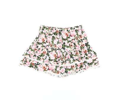 FOREVER 21 Womens Multicoloured Floral Rayon Mini Skirt Size M