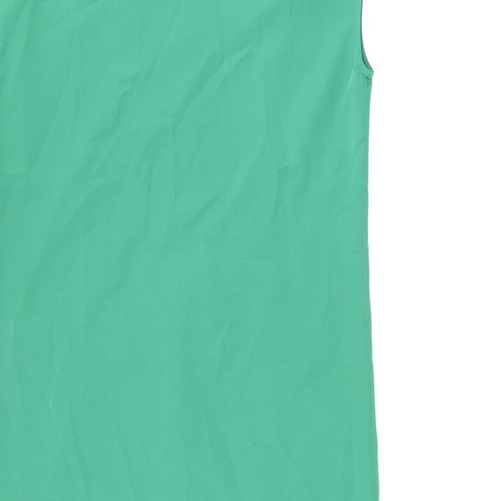 Coercion Womens Green Polyester Shift Size XS V-Neck Pullover