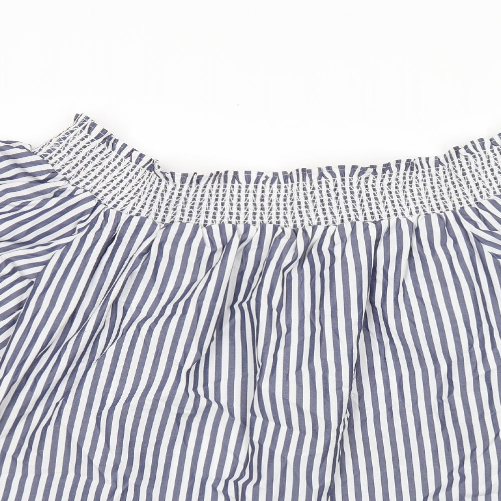 Womens UK Size 12 Marks and Spencer Blue Basic Blouse