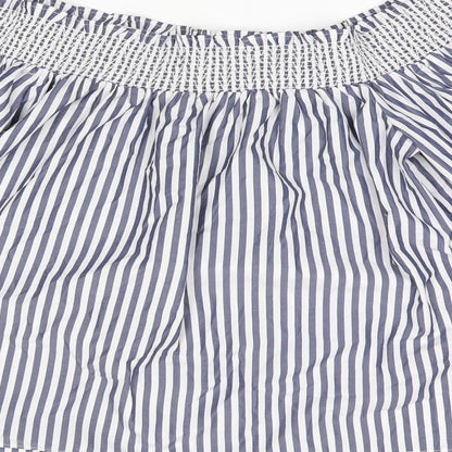 Womens UK Size 12 Marks and Spencer Blue Basic Blouse