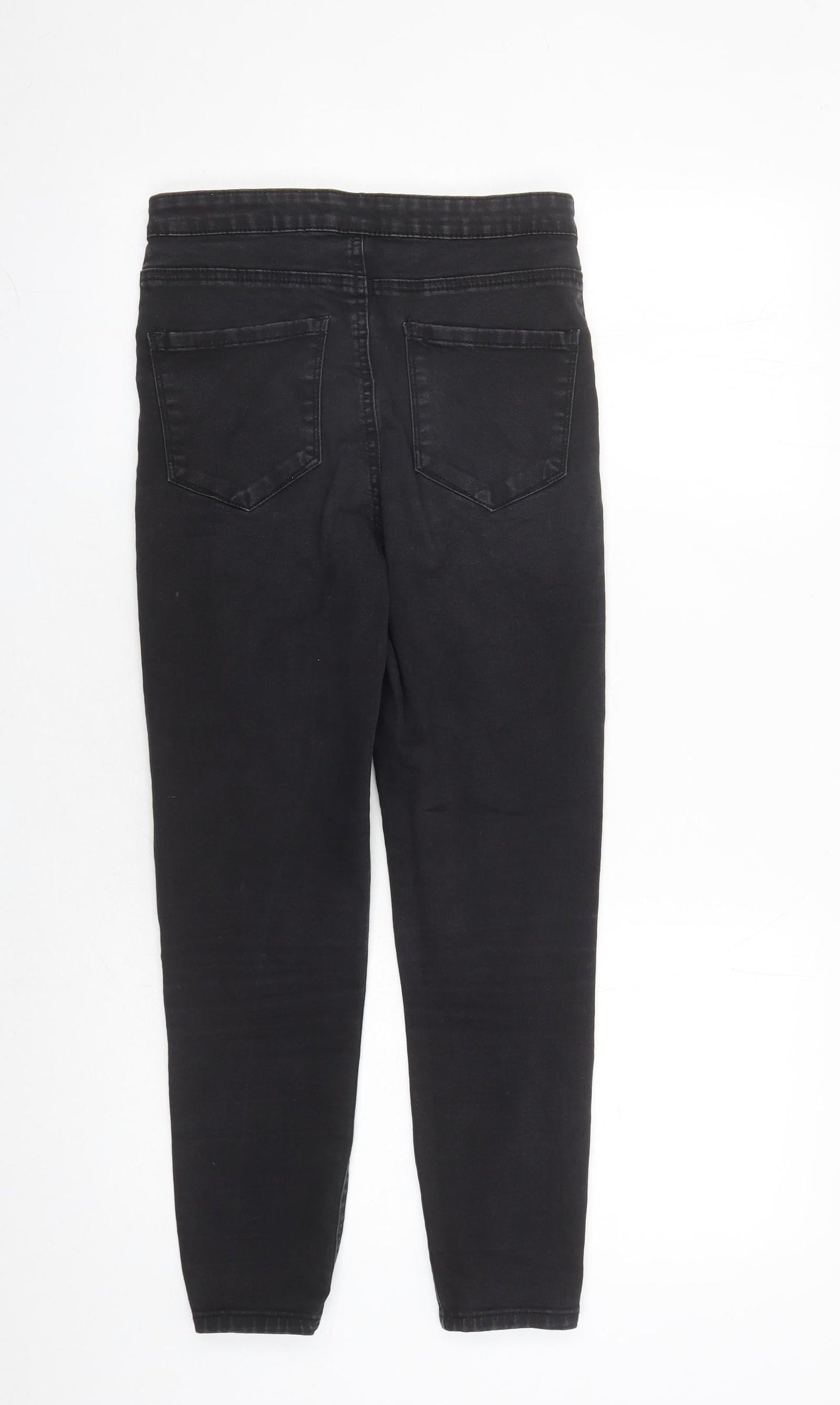 Denim & Co. Womens Black Cotton Skinny Jeans Size 10 L25 in Regular Zip