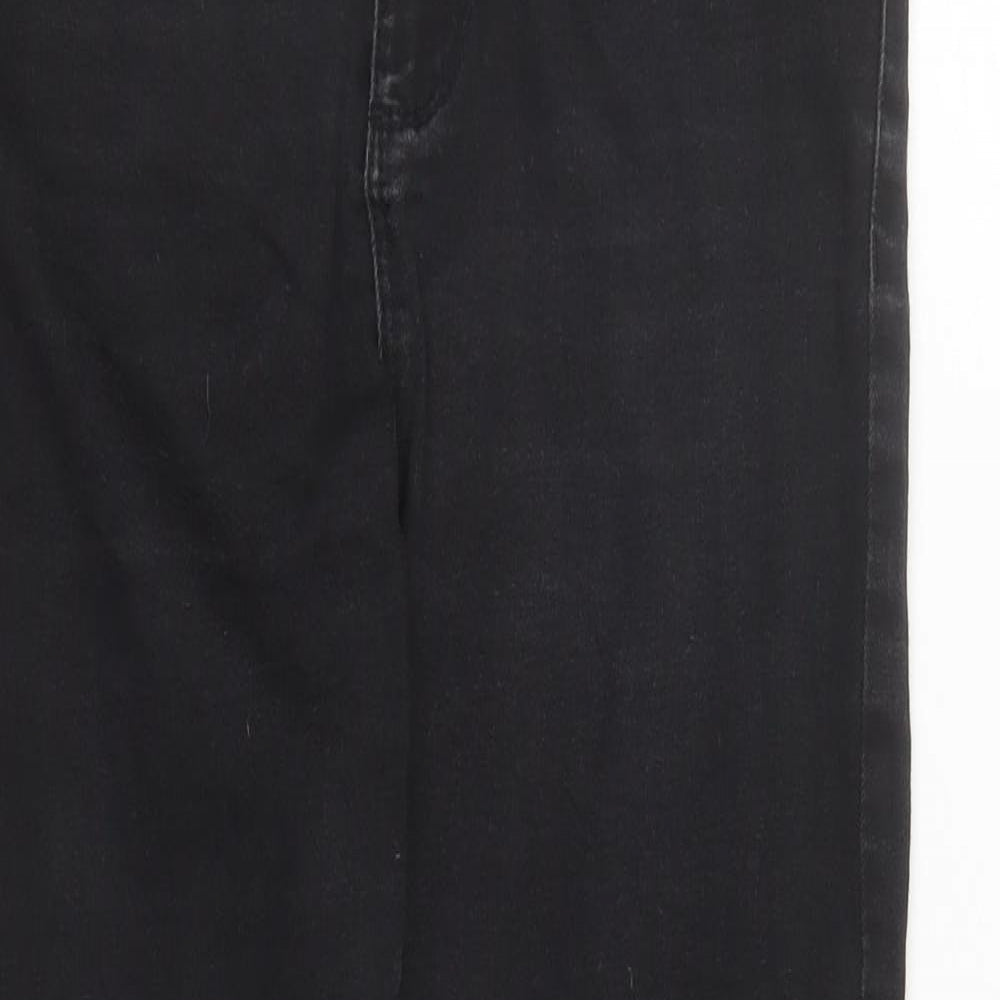 Denim & Co. Womens Black Cotton Skinny Jeans Size 10 L25 in Regular Zip