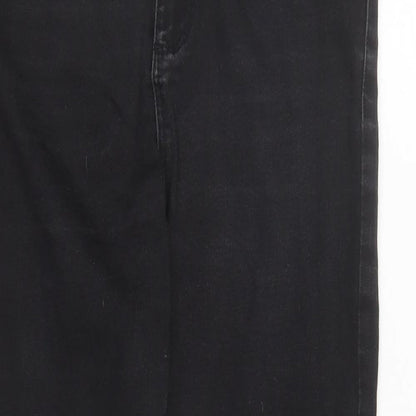 Denim & Co. Womens Black Cotton Skinny Jeans Size 10 L25 in Regular Zip
