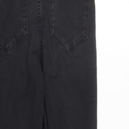 Denim & Co. Womens Black Cotton Skinny Jeans Size 10 L25 in Regular Zip