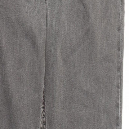 Yessica Womens Grey Cotton Straight Jeans Size 32 in L30 in Regular Zip