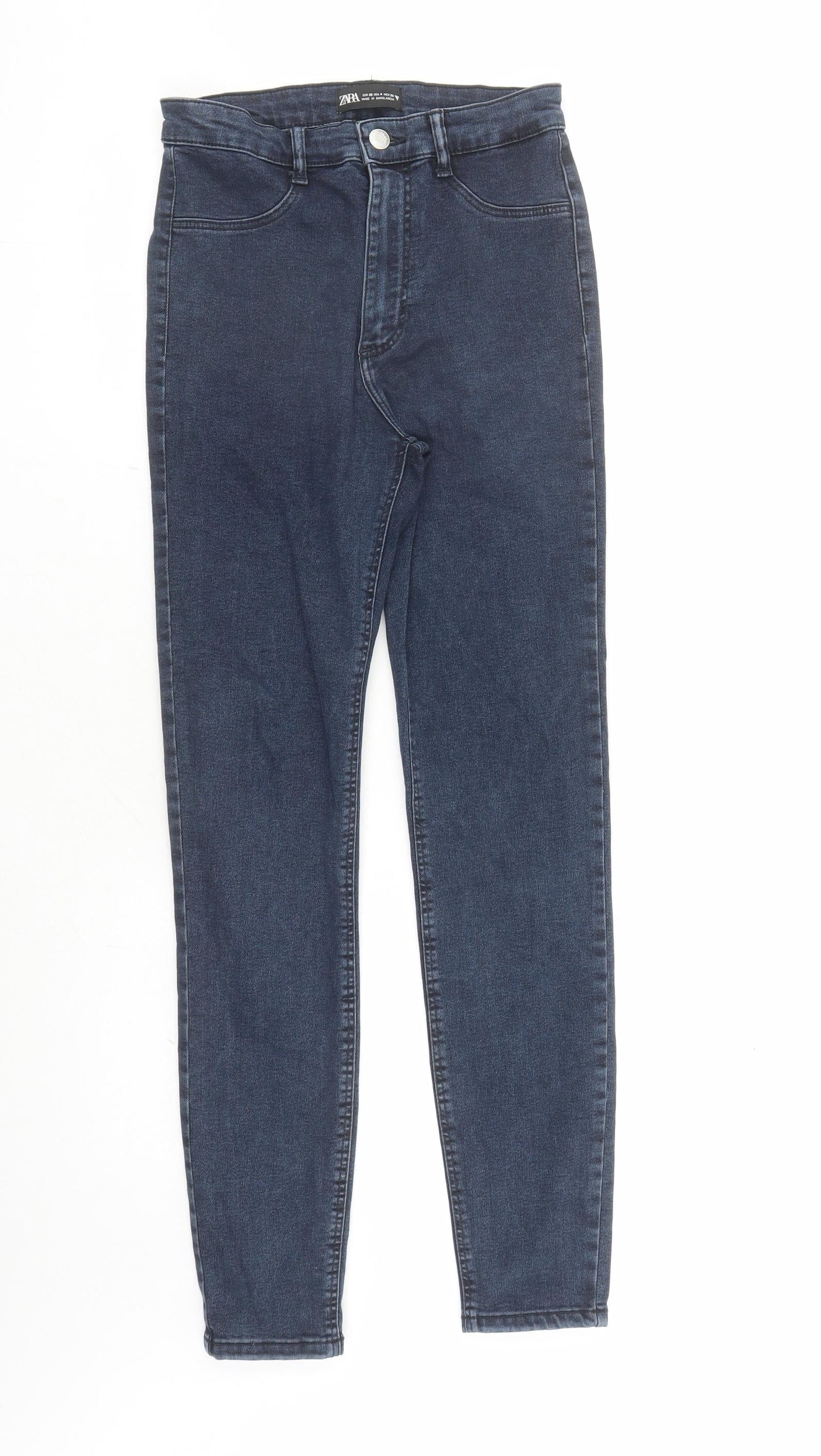 Zara Womens Blue Polyester Skinny Jeans Size 26 in L28 in Regular Zip