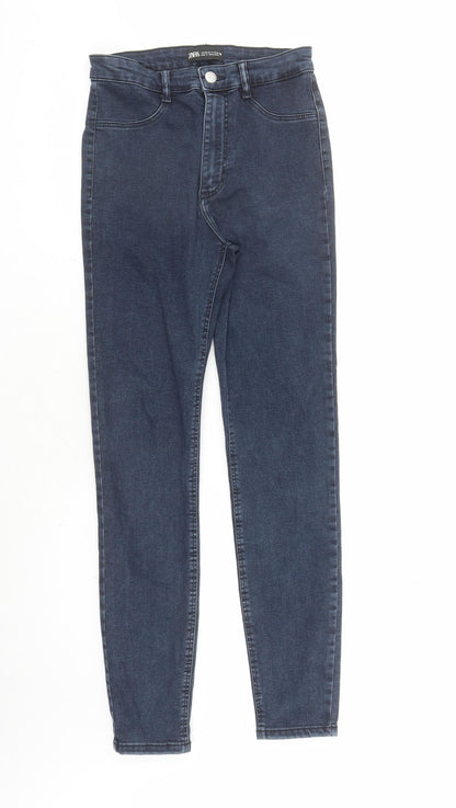 Zara Womens Blue Polyester Skinny Jeans Size 26 in L28 in Regular Zip