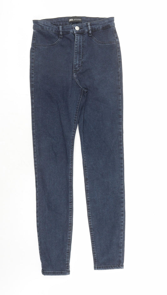 Zara Womens Blue Polyester Skinny Jeans Size 26 in L28 in Regular Zip