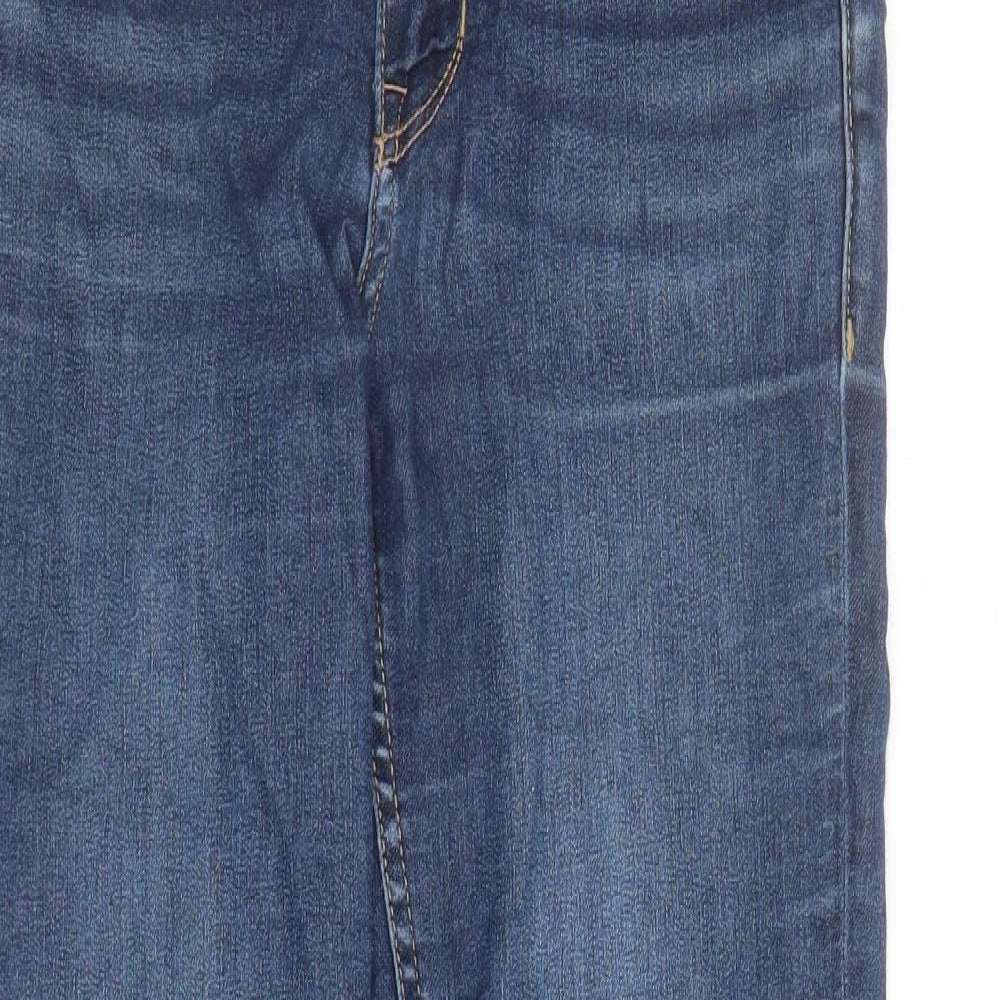 Divided by H&M Womens Blue Cotton Skinny Jeans Size 8 L27 in Regular Zip