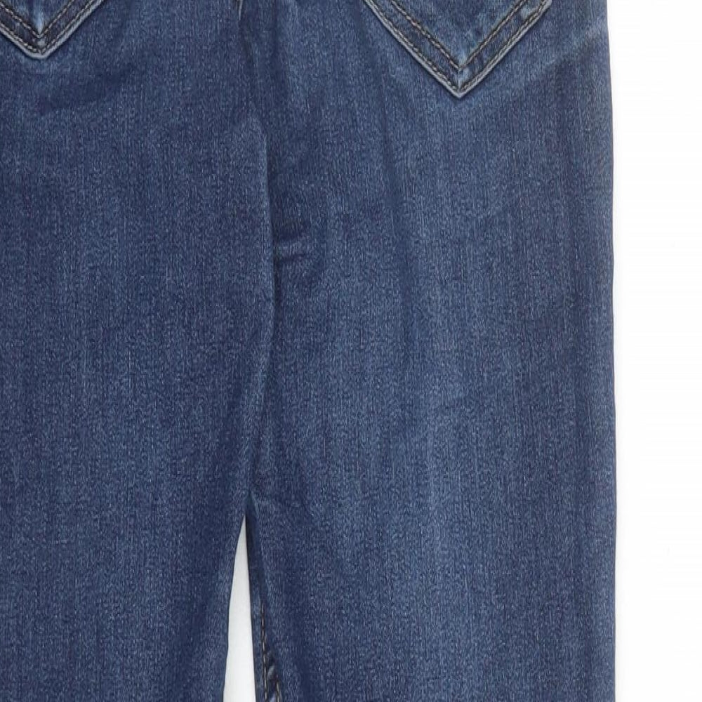Divided by H&M Womens Blue Cotton Skinny Jeans Size 8 L27 in Regular Zip
