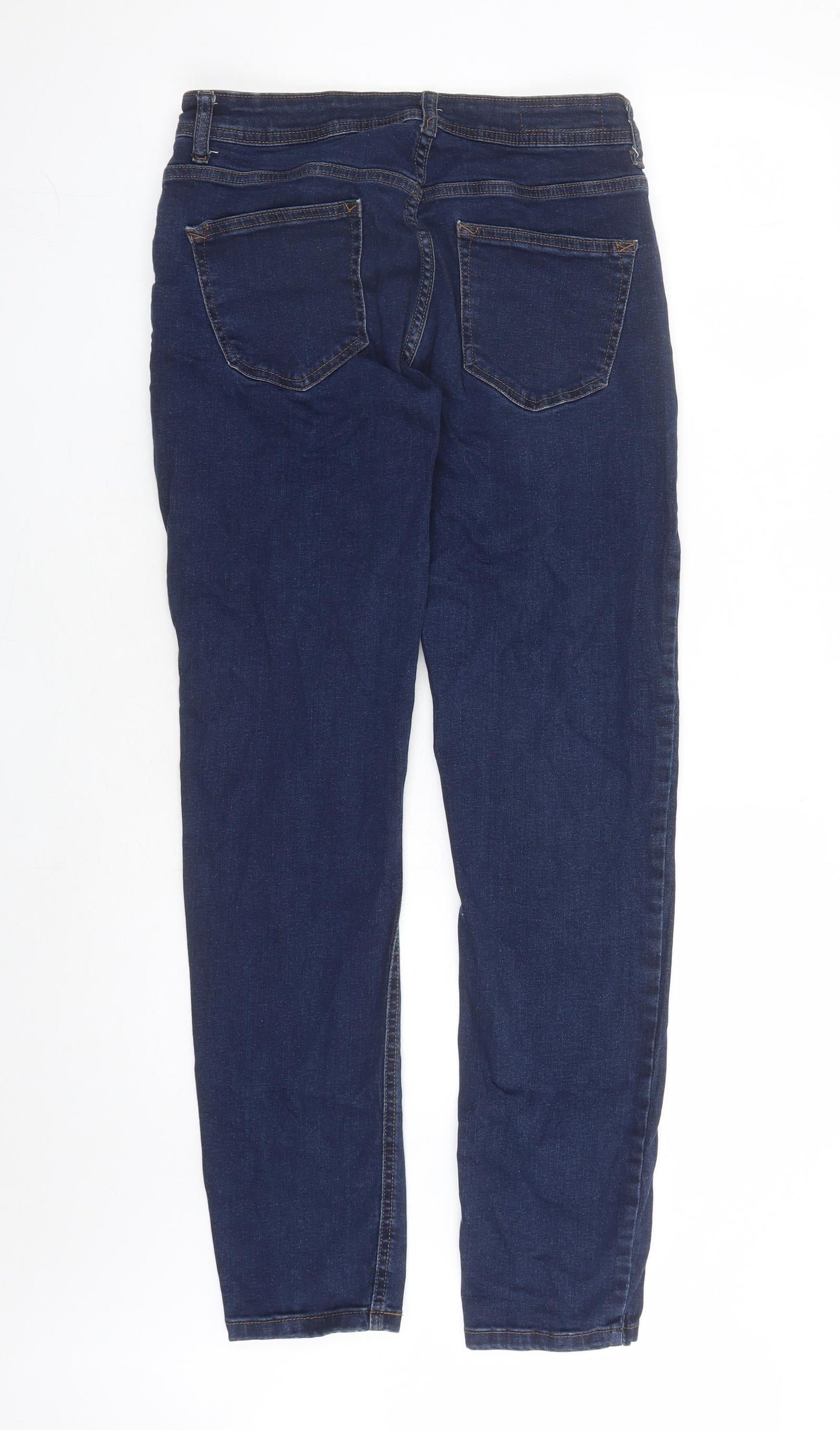 Denim & Co. Mens Blue Cotton Straight Jeans Size 30 in L30 in Slim Button