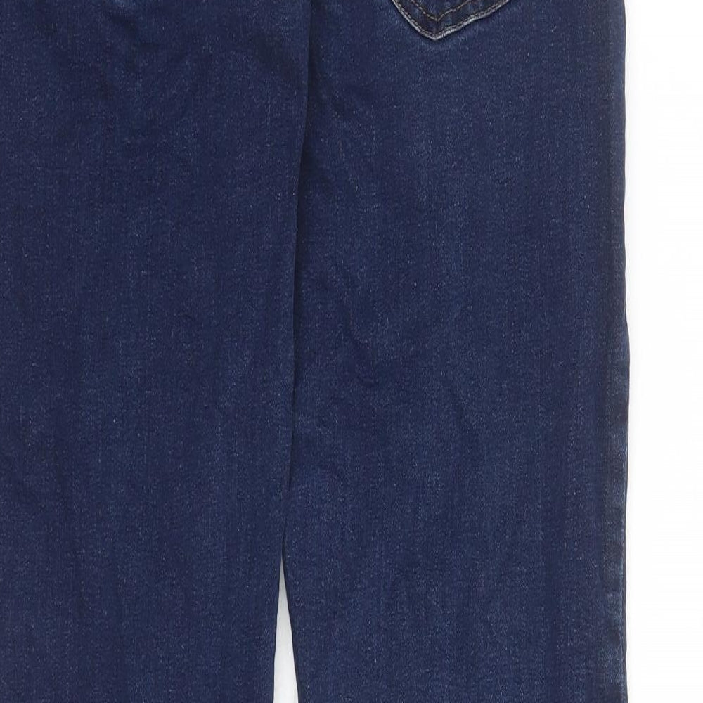 Denim & Co. Mens Blue Cotton Straight Jeans Size 30 in L30 in Slim Button