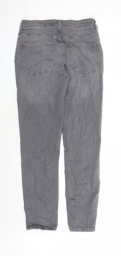 Denim & Co. Mens Grey Cotton Straight Jeans Size 30 in L29 in Regular Button