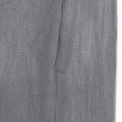 Denim & Co. Mens Grey Cotton Straight Jeans Size 30 in L29 in Regular Button