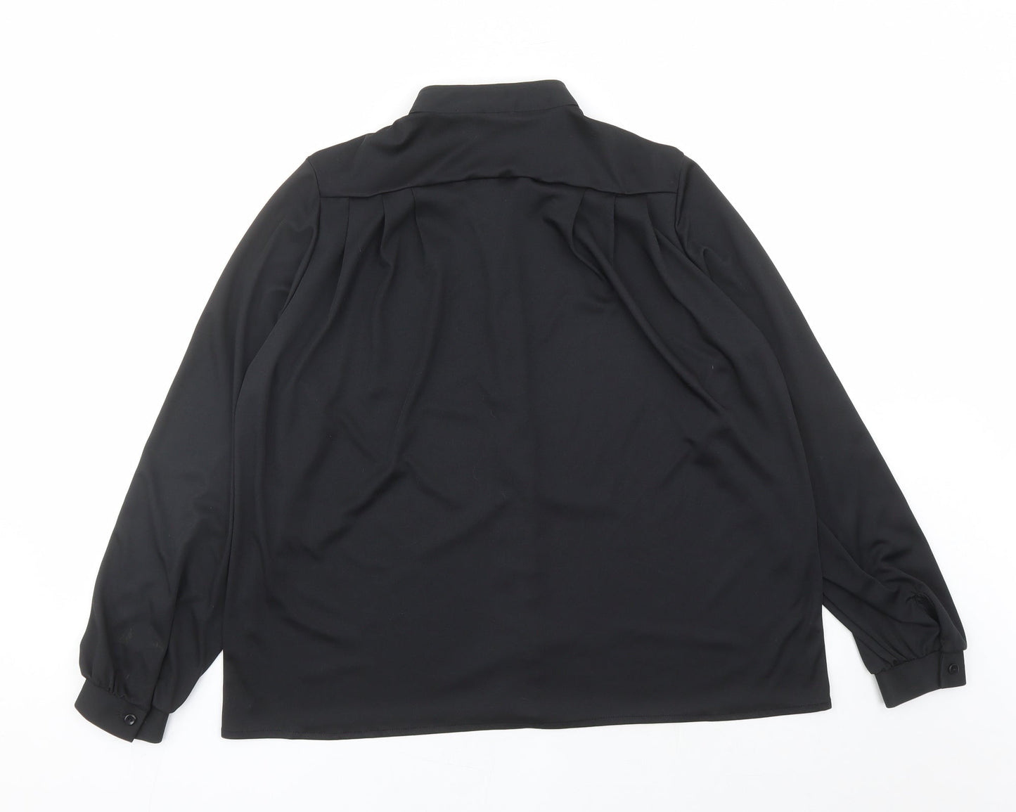 Womens UK Size 14 St Michael Black Basic Button-Up